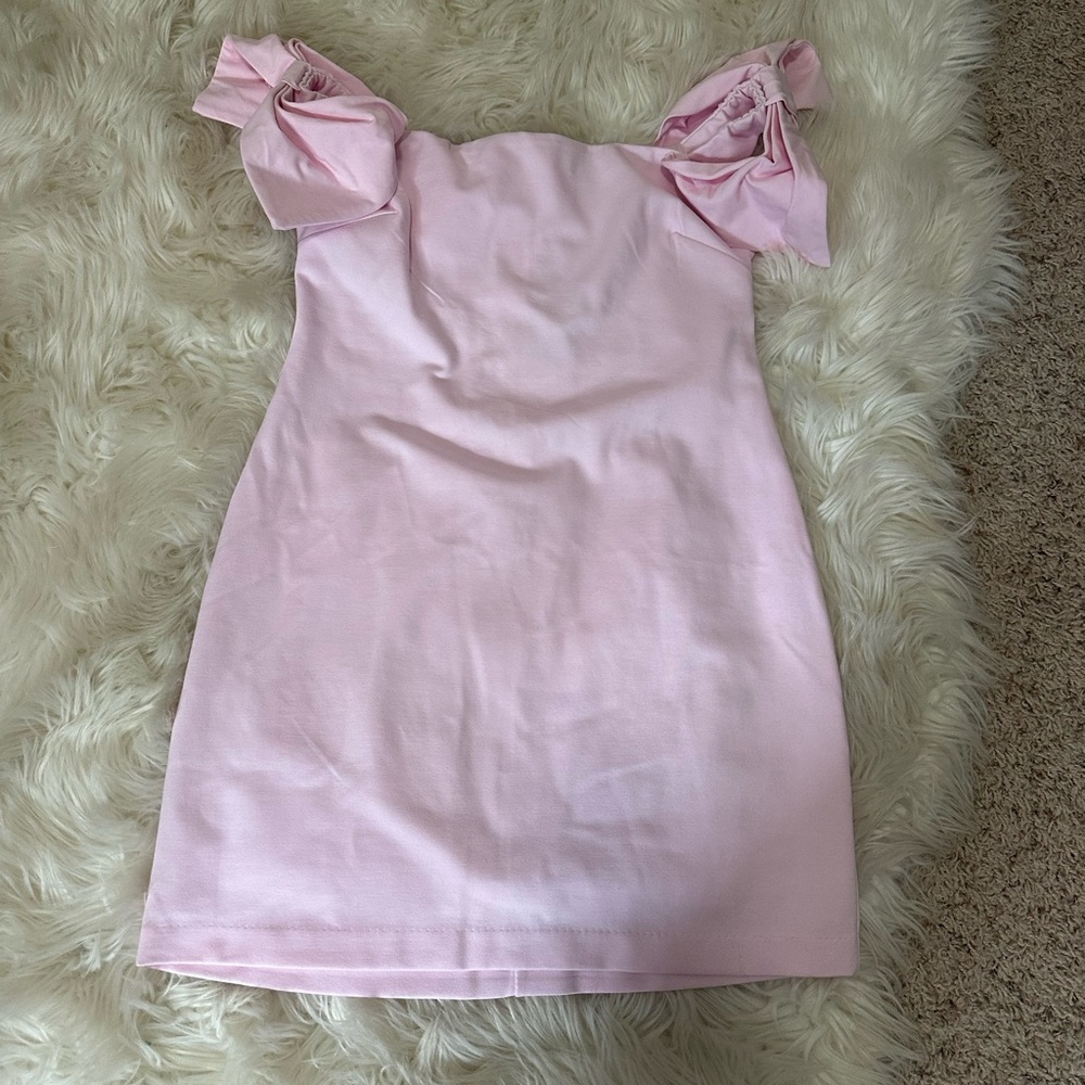 NWT wild fable Light Pink Bow-Shoulder Casual Dress